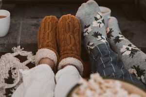 fluffy socks, cosy